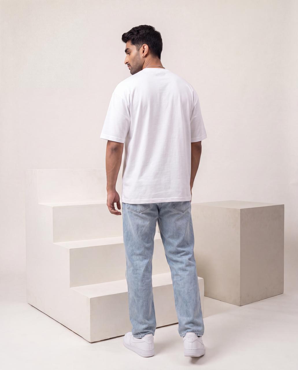 Gojo Satoru Signature Embroidery Heavyweight Tee (White) (260 GSM)