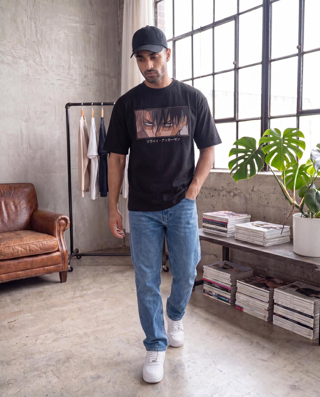 Levi Ackerman Signature Embroidery Heavyweight Tee | Menzoró