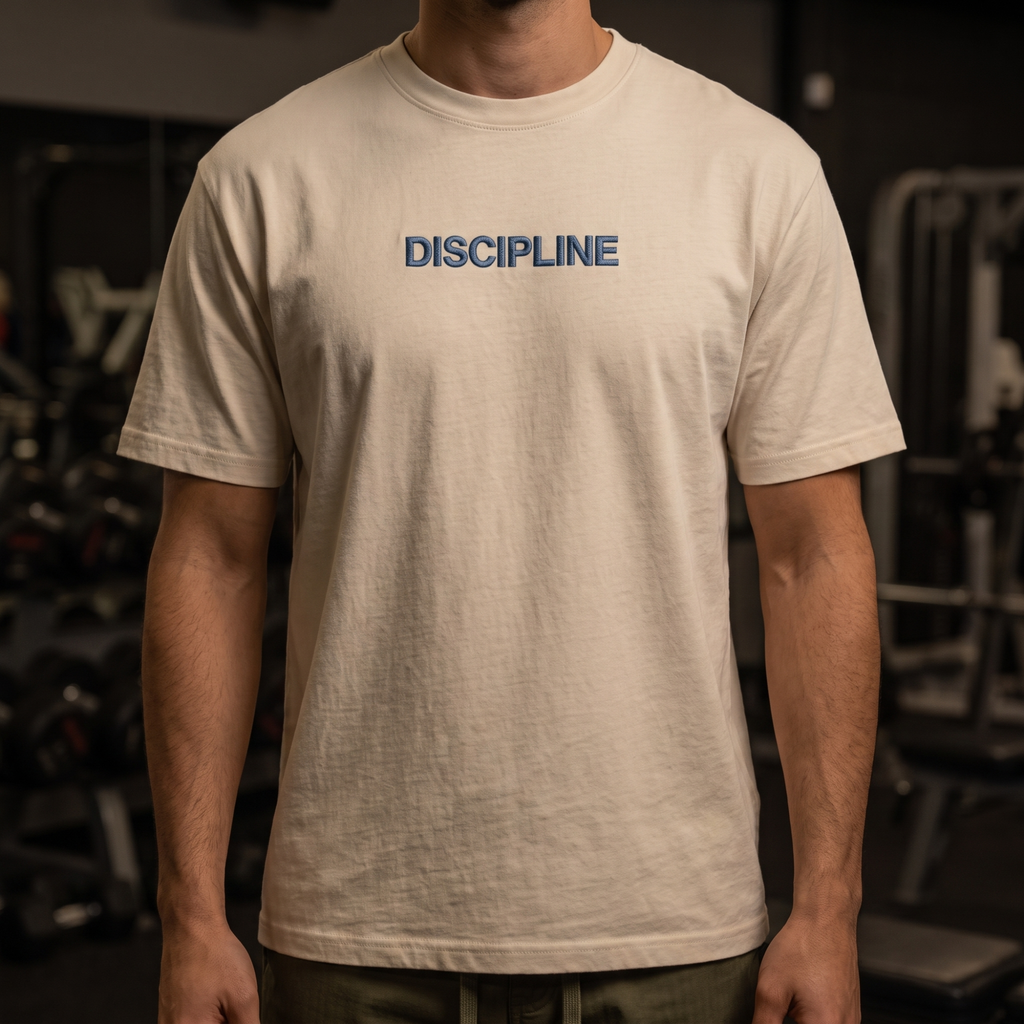 The Discipline Tee – Premium Embroidered Cotton