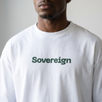 Sovereign Heavyweight Embroidered Oversized T-Shirt – Crisp White