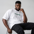 Sovereign Heavyweight Embroidered Oversized T-Shirt – Crisp White
