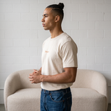 Selective Embroidered Heavyweight T-Shirt – Warm Beige